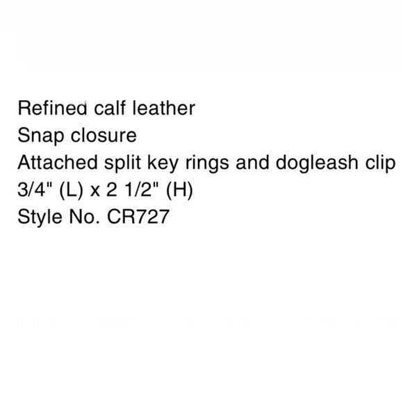 COACH Chalk White Signature Leather Mirror Bag Charm - Picture 5 of 7